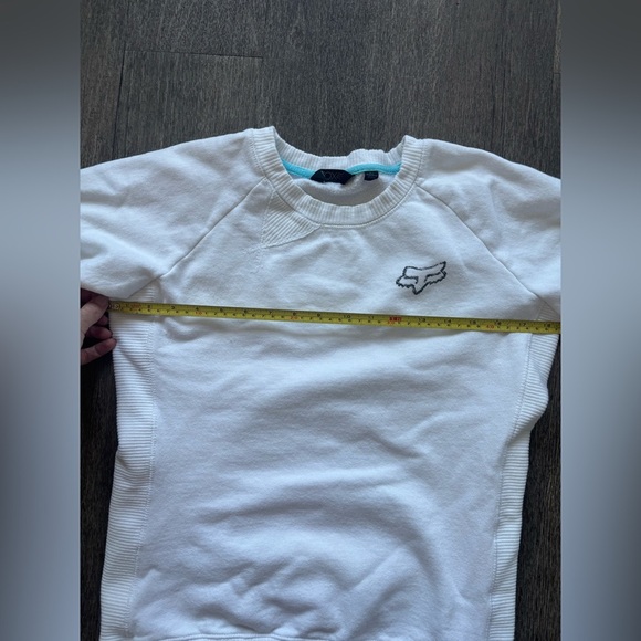 Fox White and Teal Sweatshirt - Picture 3 of 6